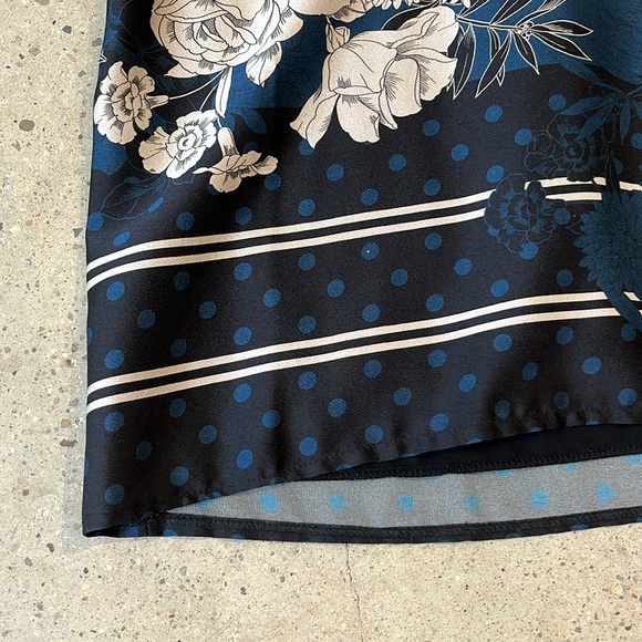 La Fée Maraboutée Blue and Beige Floral Shift Dress - Picture 6 of 11